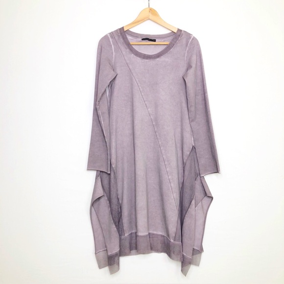 Luukaa plum gray tunic dress - Picture 1 of 10